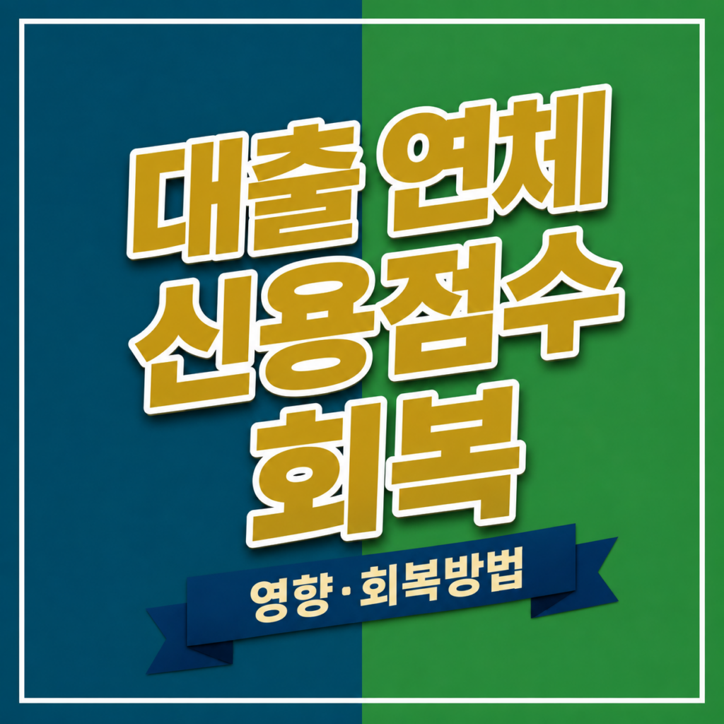 대출 연체 기간에 따른 신용점수 영향과 상환 후 회복 방법