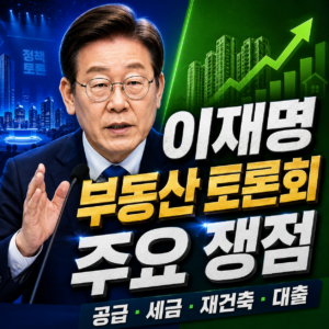이재명 부동산 토론회에서 주택 공급과 금융·세제 정책을 논의하는 현장