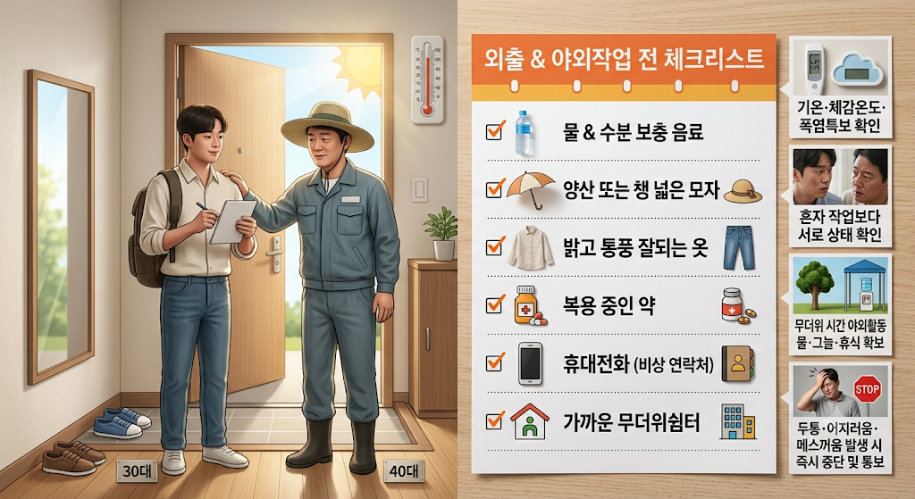외출&야외작업전 체크리스트